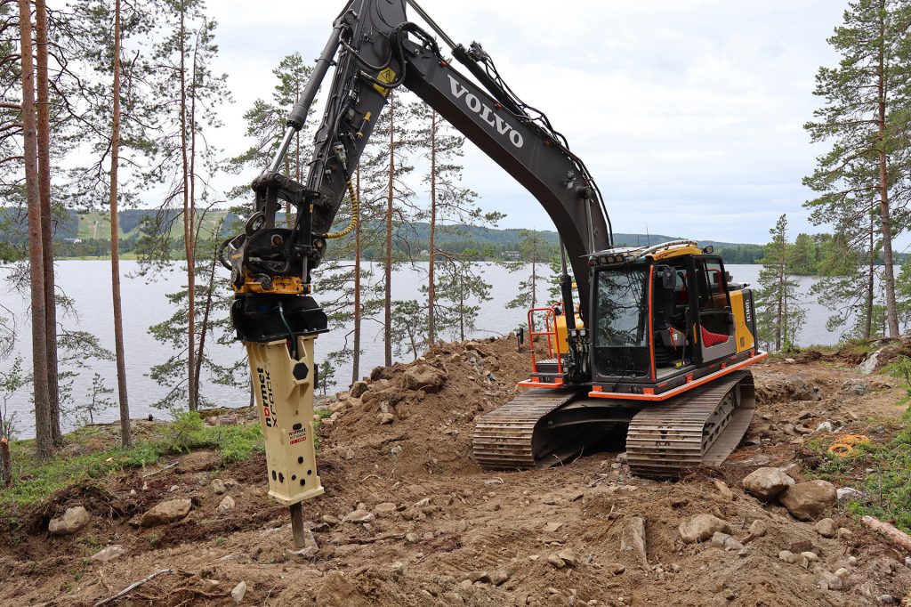 Normet Xrock XB18-iskuvasara työssä